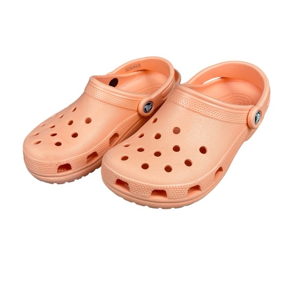 EUC CROCS Peach/Orange Clogs W7/M5 - Picture 2 of 11